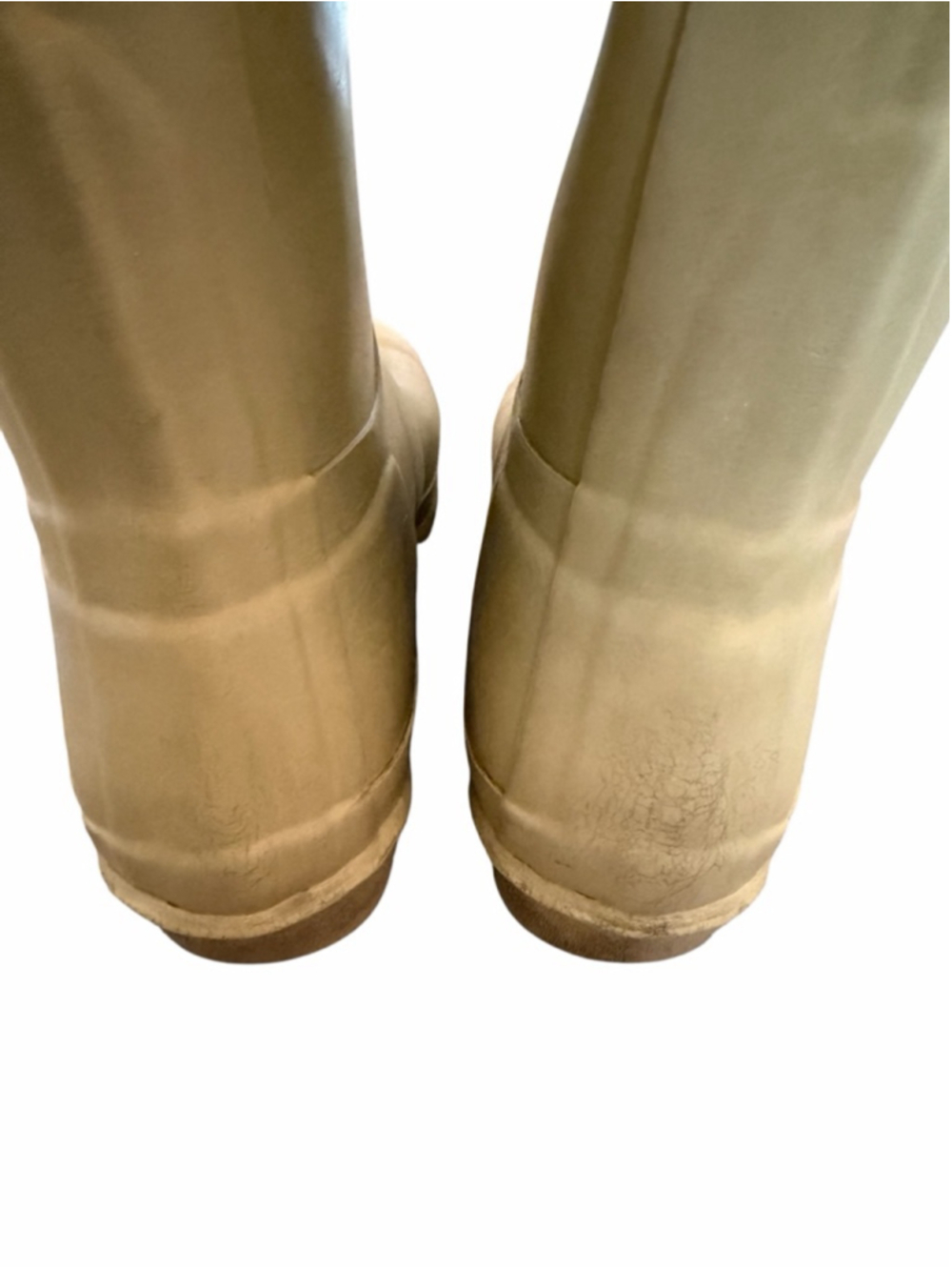 Hunter Original Gloss Tall Rain Boots Cream Beige Wellies UK5 US6M/7M EU38 - Picture 5 of 16